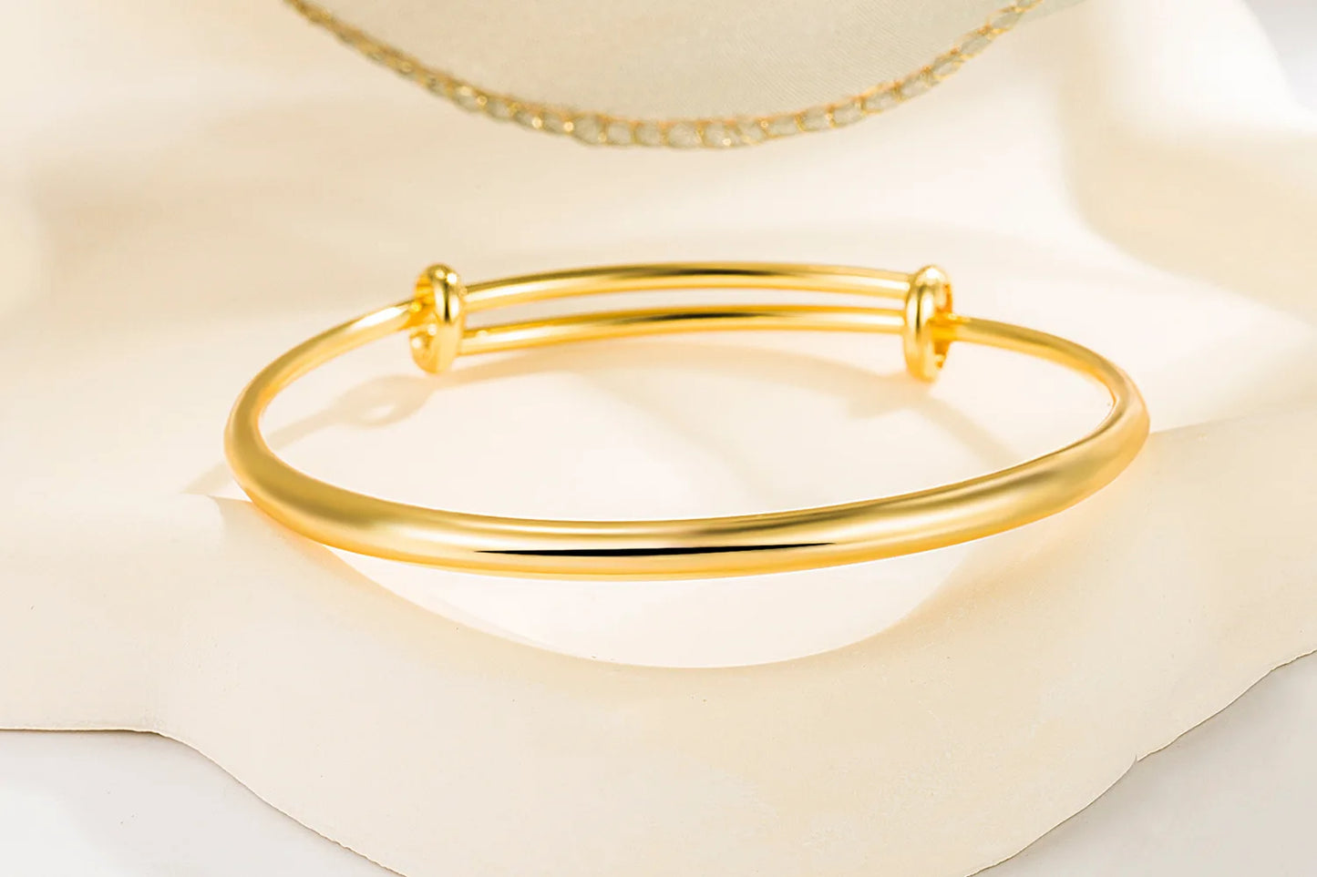 925 Sterling Silver Gold Colour Smooth Surface Bangles Bracelet For Women Luxury Jewelry Wholesale Free Divery Jewellery