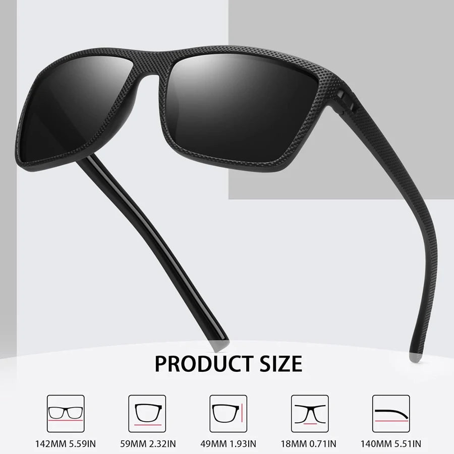 2Pack Sunglasses Men Women Polarized Sun glasses Trendy Retro Mirror Lens Outdoor Sports Fishing Hiking Driving